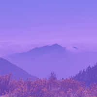mountain with a purple overlay