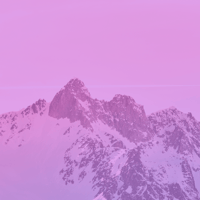 mountain top with a pink overlay
